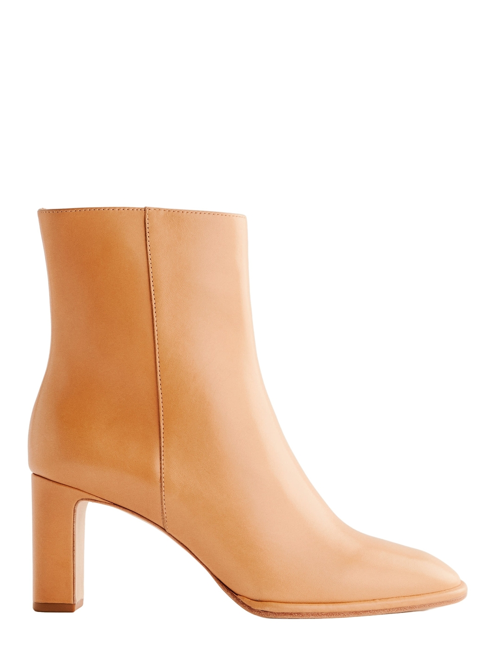 Reformation Gillian Cream Leather Heeled Boots Sz 10.5